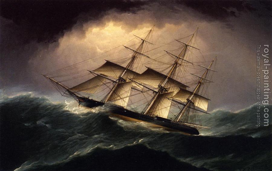 James E Buttersworth : Clipper in a Heavy Sea